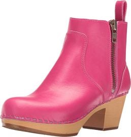 Swedish Hasbeens Women s Zip IT Emy Ankle boot Pink at Amazon