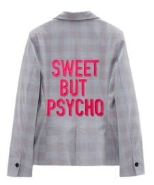 Sweet But Psycho Plaid Blazer at Hipchik