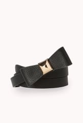 Sweet Faux Leather Bow Belt at Forever 21