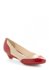 Sweet Spectator Heel in Cherry at ModCloth