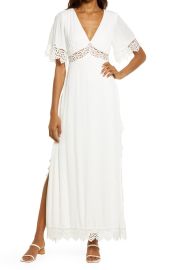 Sweeten the Occasion Lace Inset Gown at Nordstrom