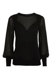 Sweetheart Chiffon Hybrid Sweater at Topshop