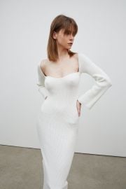 Sweetheart Neckline Long Knit Dress at Source Unknown