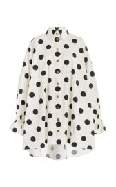 Swing Back Polka-Dot Mini Shirt Dress By Halpern at Moda Operandi