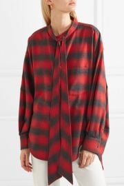 Swing oversized printed checked cotton-flannel shirt at Net A Porter