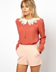 Swing top with crochet collar at Asos