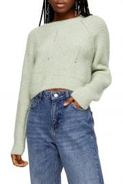 Swirl Crop Sweater by Topshop at Nordstrom Rack