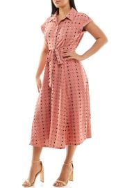 Swiss Dot Cap Sleeve Midi Shirtdress at Nordstrom Rack