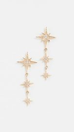 Sydney Evan Starburst 3 Drop Earrings at Shopbop