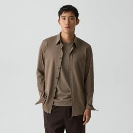 Sylvain Shirt in Structure Knit Mens Shirt at Theory