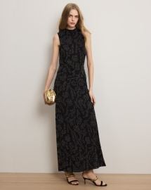 Sylven Floral Beaded Maxi Dress in Black at Veronica Beard