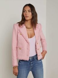 Sylvia Collared Jacket in Pale PinkGold L39AGENCE at L'Agence