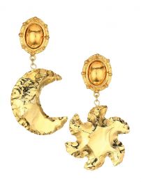 Sylvia Toledano El Sol Y Luna Goldtone Mismatched Sun & Moon Clip-On Drop Earrings at Saks Fifth Avenue