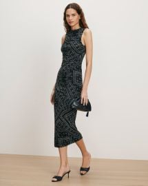 Sylviani Bandana Midi Dress in NavyDove White at Veronica Beard