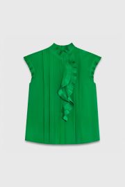 Symons Sleeveless Blouse Emerald Green Silk - Welcome to the Fold LTD at The Fold London