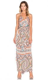 T-Bags LosAngeles Twist Front Maxi Dress in Navy Marble at Revolve