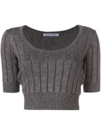 T By Alexander Wang Cropped Ribbed Knit Top - Farfetch at Farfetch