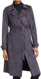 T Tahari Faux Suede Trench Coat at Nordstrom Rack