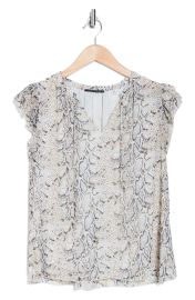 T Tahari Flutter Sleeve Top at Nordstrom Rack