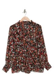 T Tahari Misa Long Sleeve Ruffle Top at Nordstrom Rack