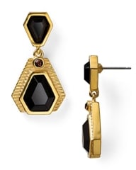 T Tahari Project 9 Bobby Drop Earrings in black at Bloomingdales