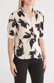 T Tahari Short Sleeve Airflow Blouse at Nordstrom Rack