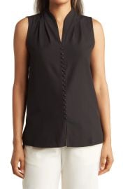 T Tahari Sleeveless Button Front Blouse at Nordstrom Rack