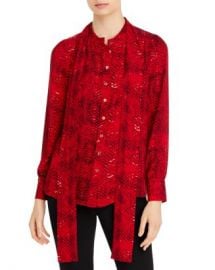 T Tahari Snake Print Tie Neck Blouse   Bloomingdales at Bloomingdales