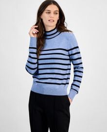 T Tahari Women39s Striped Mock-Neck Long-Sleeve Sweater - Macy39s at Macys