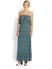 T-bags Los Angeles - Strapless Ruffle Maxi Dress at Saks Fifth Avenue