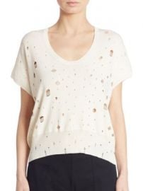 T by Alexander Wang - Distressed Short Sleeve Sweater at Saks Fifth Avenue