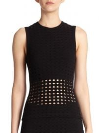 T by Alexander Wang - Perforated Tank at Saks Fifth Avenue