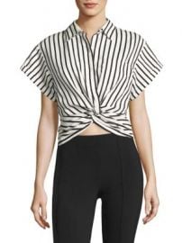 T by Alexander Wang - T by Twisted Front Striped Shirt at Saks Fifth Avenue