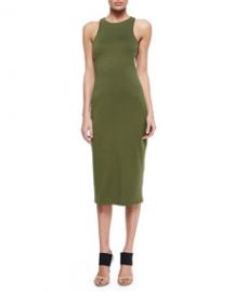 T by Alexander Wang Cutout-Back Luxe Ponte Dress at Neiman Marcus