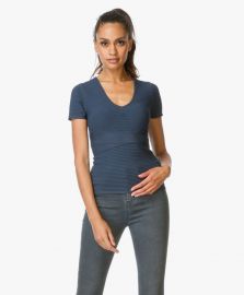 T by Alexander Wang Rib Criss Cross Top at Perfectly Basics