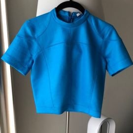 T by Alexander Wang Shiny Blue Crop Top at Poshmark