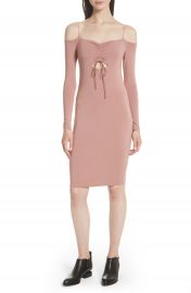 T by Alexander Wang Stretch Jersey Off the Shoulder Dress at Nordstrom