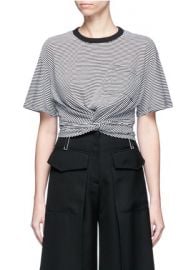 T by Alexander Wang Stripe Twist Tee at Lane Crawford