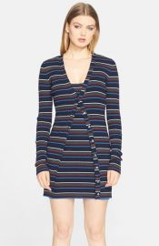 T by Alexander Wang StripeSuperfine Merino Wool Cardigan at Nordstrom