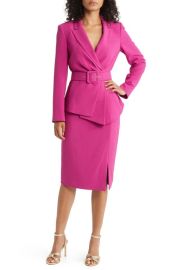 TAHARI ASL Nested Belted Jacket and Skirt at Nordstrom