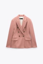 TAILORED DOUBLE BREASTED BLAZER - Dusty pink   United States at Zara