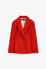 TAILORED DOUBLE BREASTED BLAZER - Red   United States at Zara