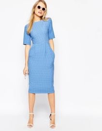 TALL Textured Wiggle Dress at ASOS