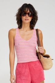 TANK TOP PINK STRIPES at SPRWMN