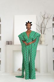 TARA African print infinity jumpsuit 3 LENGTH OFUURE at Offure