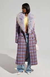 TEA FOR TWO FUR TRIM TRENCH AKIRA at Akira