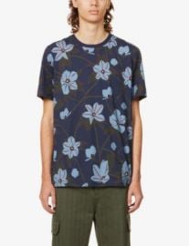 TED BAKER Floral-print cotton-jersey T-shirt at Selfridges