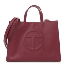 TELFAR Vegan Leather Medium Shopping Bag Oxblood 1676153 FASHIONPHILE at Fashionphile