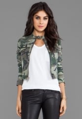 TEXTILE ELIZABETH AND JAMES Wesley Jacket in Olive Camo at Revolve