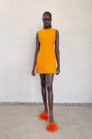 TEXTURED SHORT DRESS - Orange United States at Zara